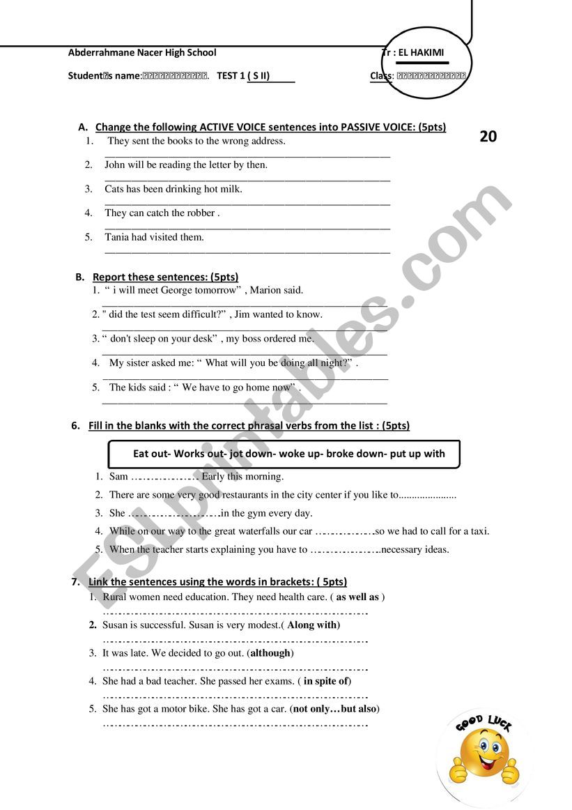 Test worksheet