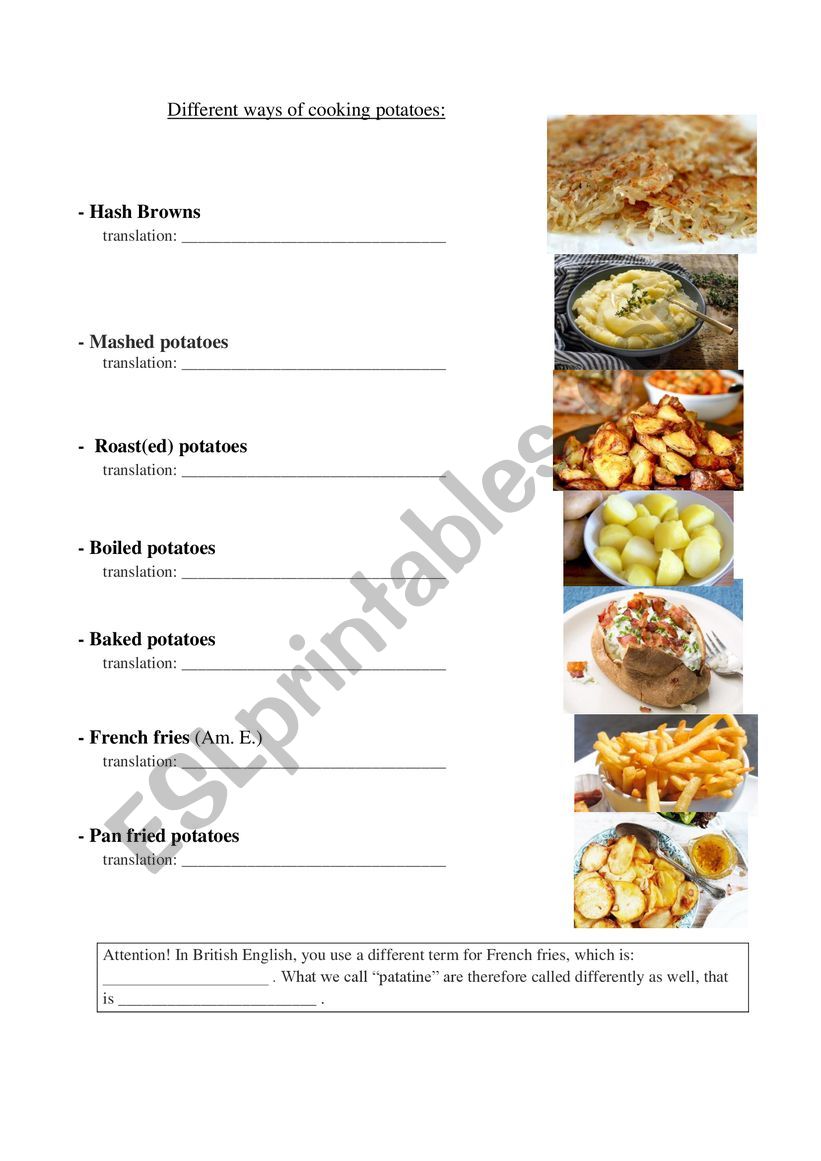 Potatoes: different ways to cook potatoes
