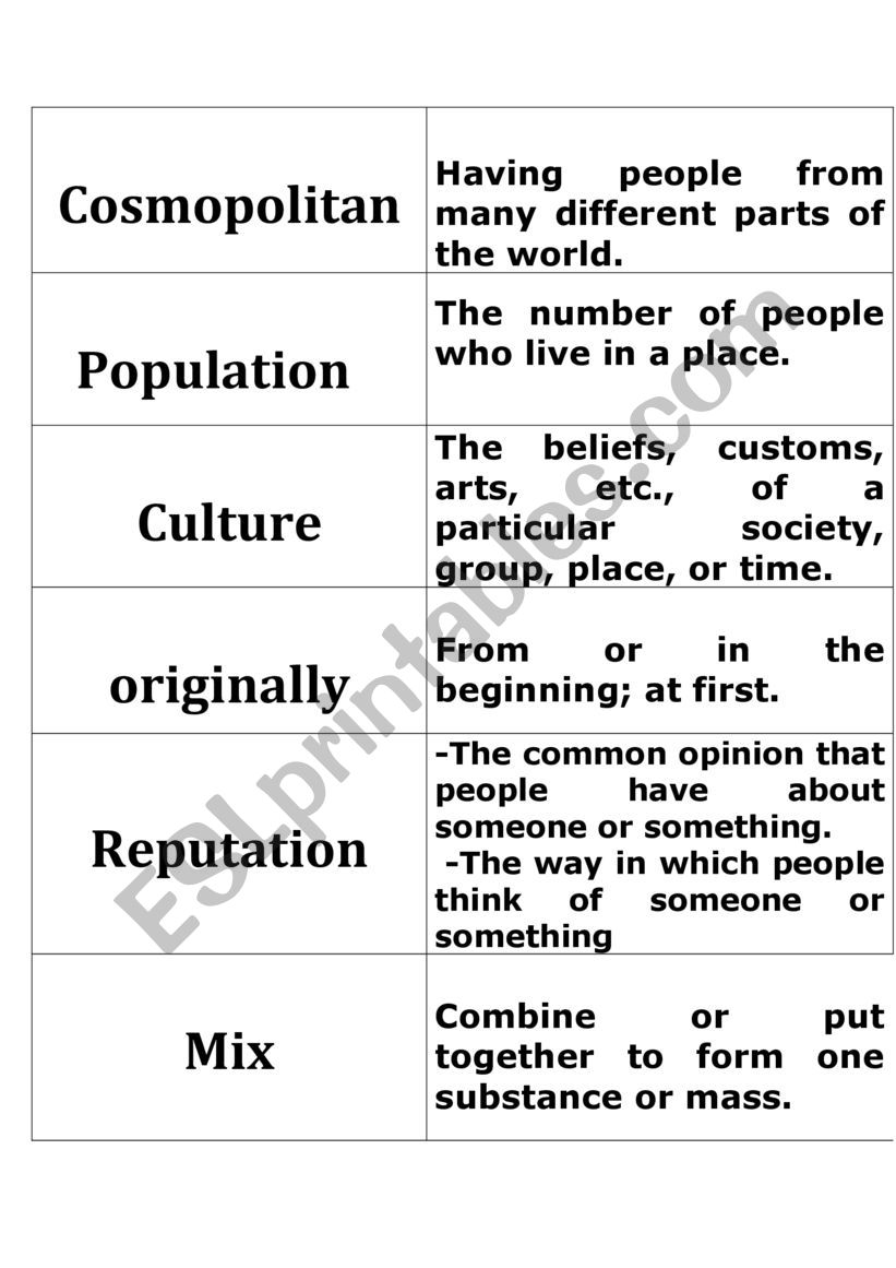 A memory game worksheet worksheet