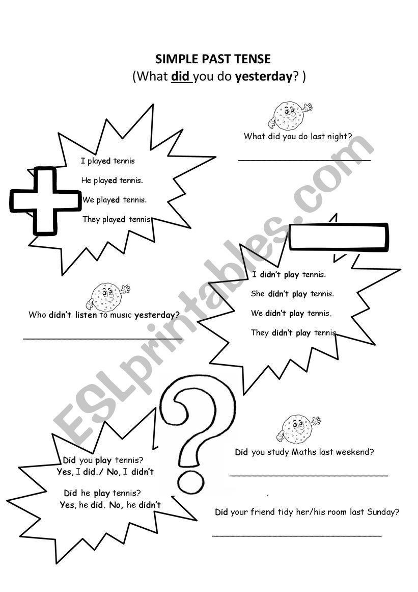 SIMPLE PAST TESNE worksheet