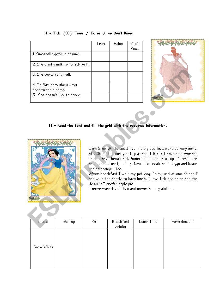 Three Skills Worksheet - Part 1