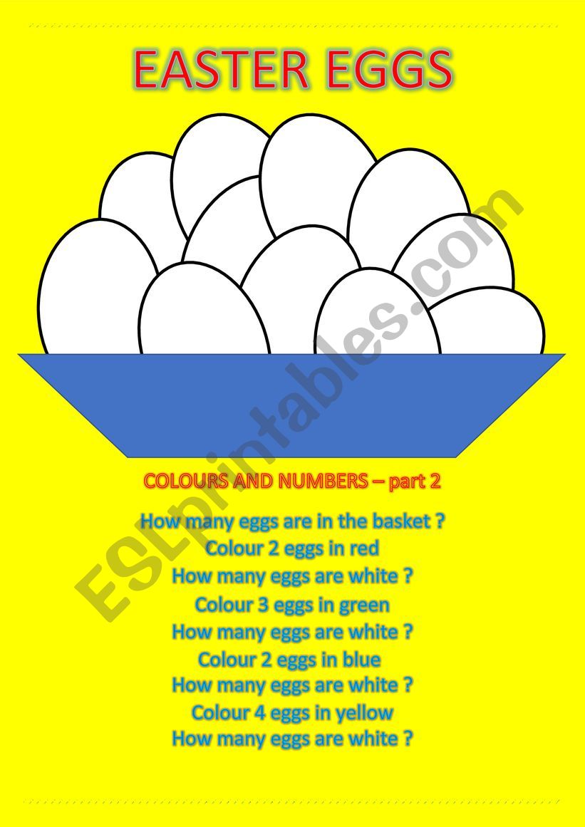 EASTER EGGS - part 2 worksheet