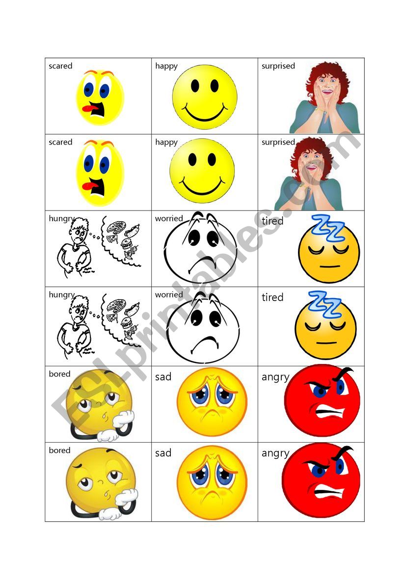 Feelings and Emotions Memory Card
