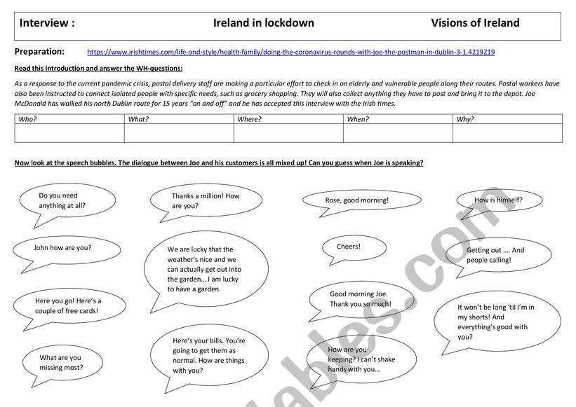 Ireland in lockdown : an interview