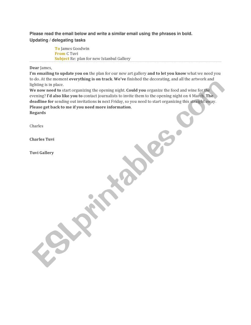 Email Practice  worksheet