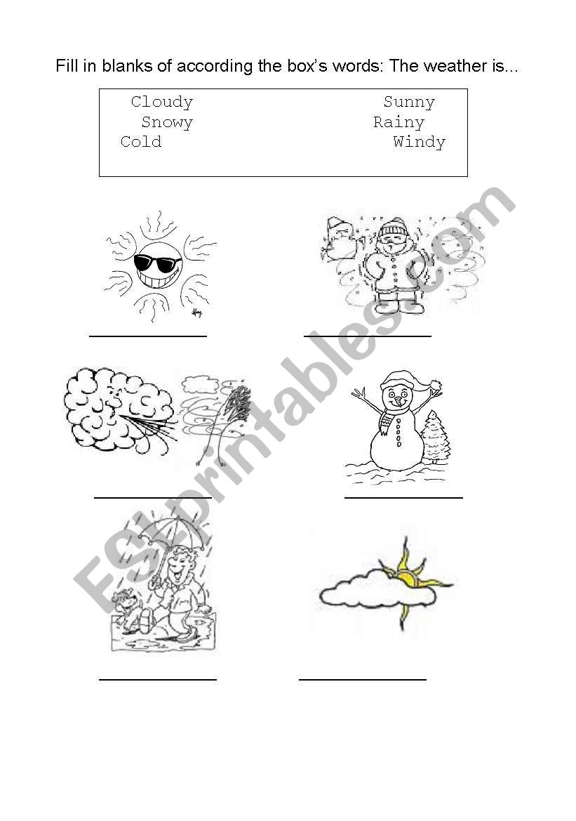 The weather worksheet