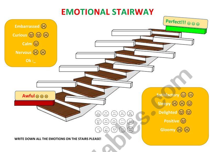 EMOTIONAL STAIRWAY worksheet