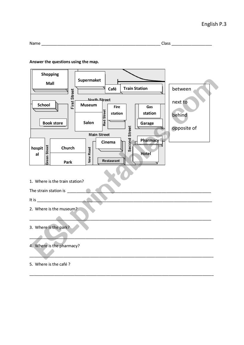 daily routine / prepositions & Places