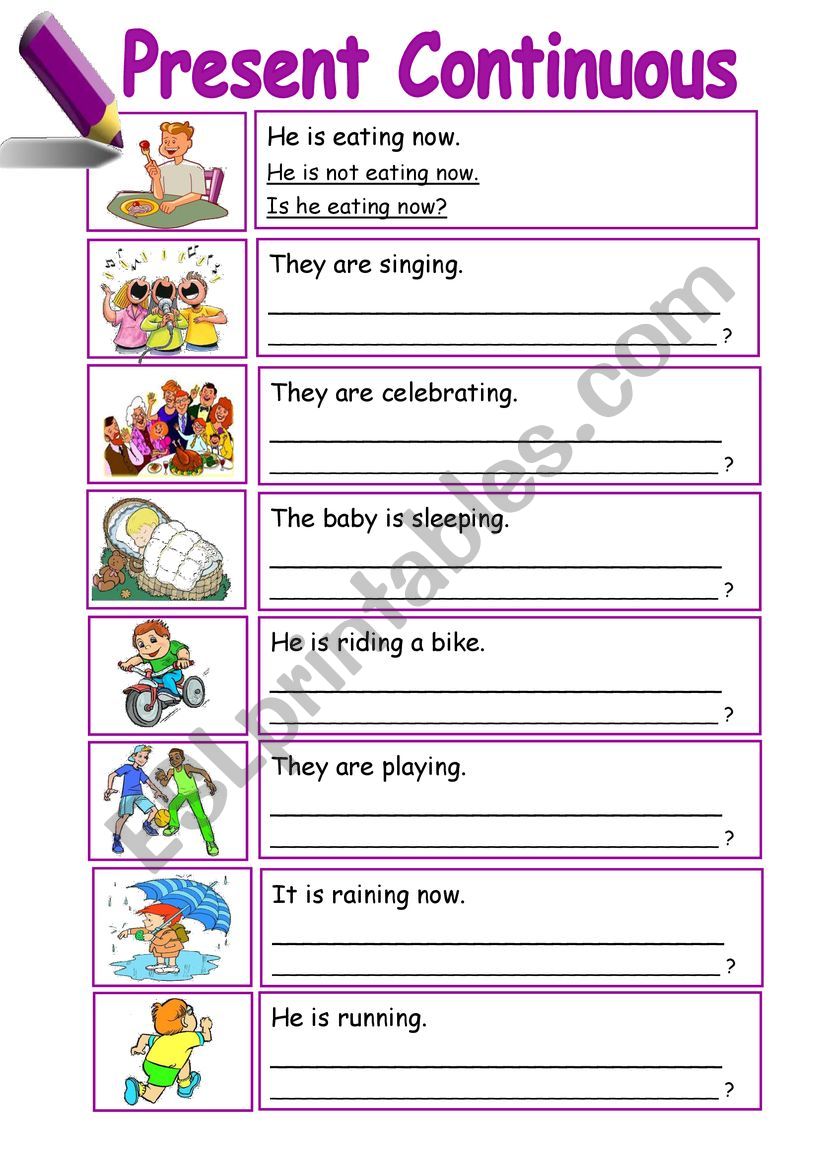 Present Continuous worksheet