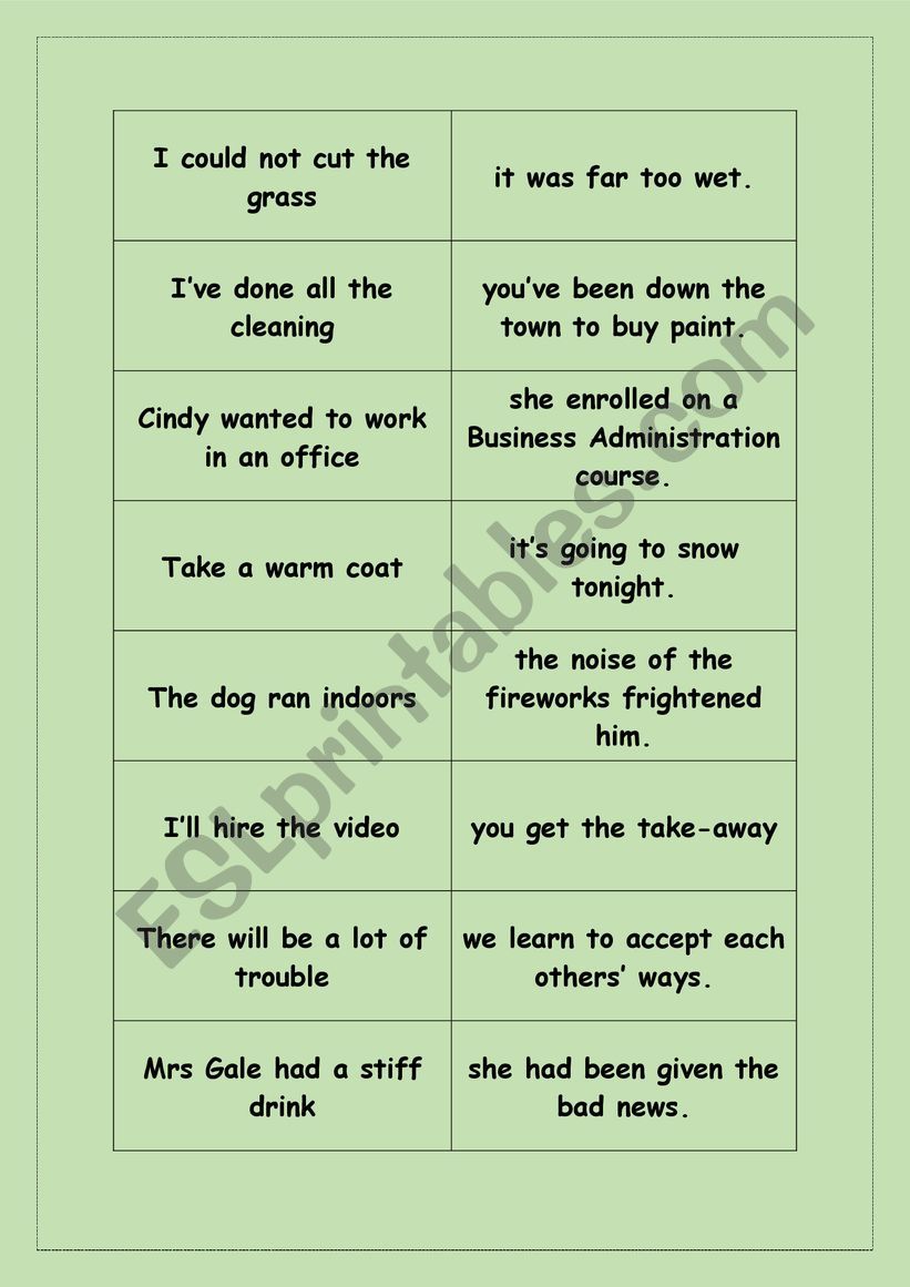 Linking words worksheet