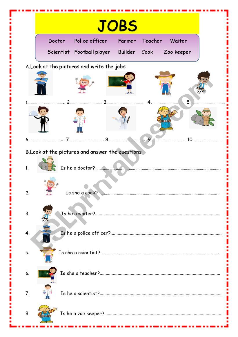 JOBS worksheet