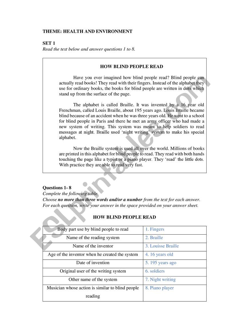 INFORMATION TRANSFER PRACTICE: HEALTH AND ENVIRONMENT ISSUES