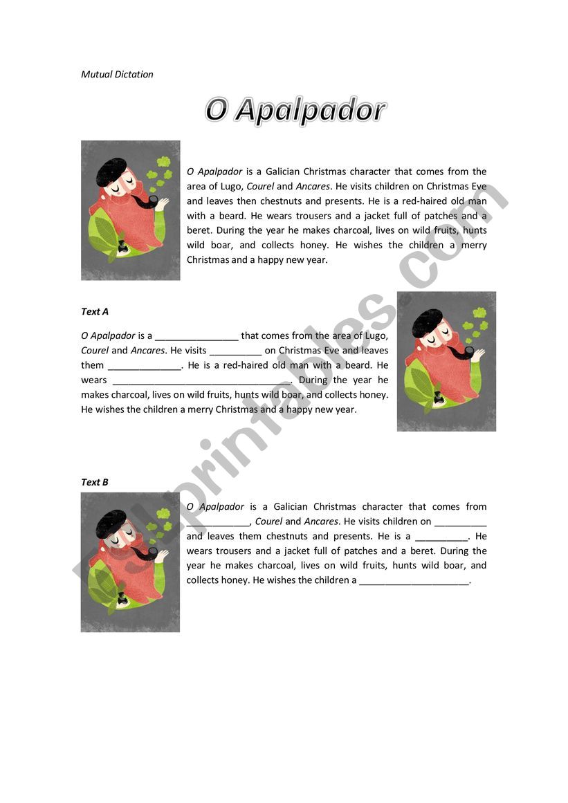 O Apalpador  worksheet