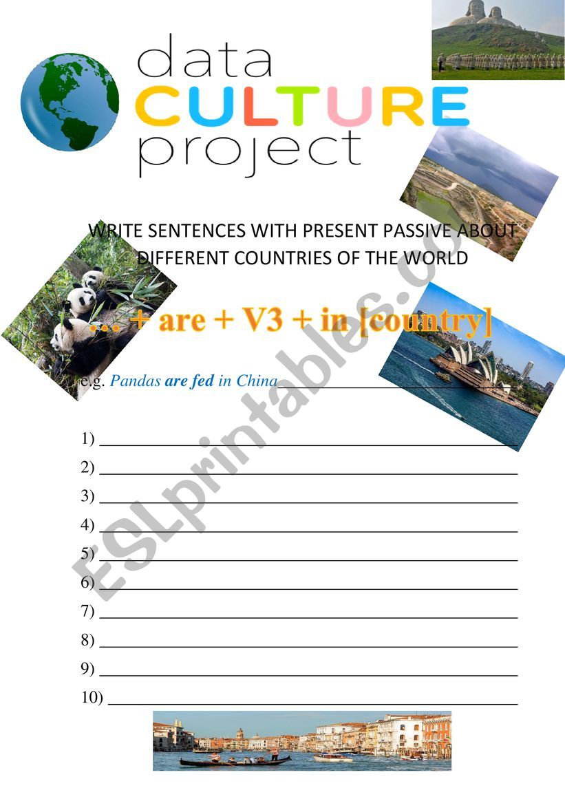 CULTURAL PROJECT FOR CHILDREN worksheet