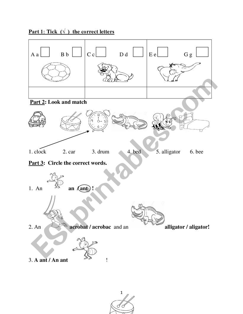 letter ABC worksheet