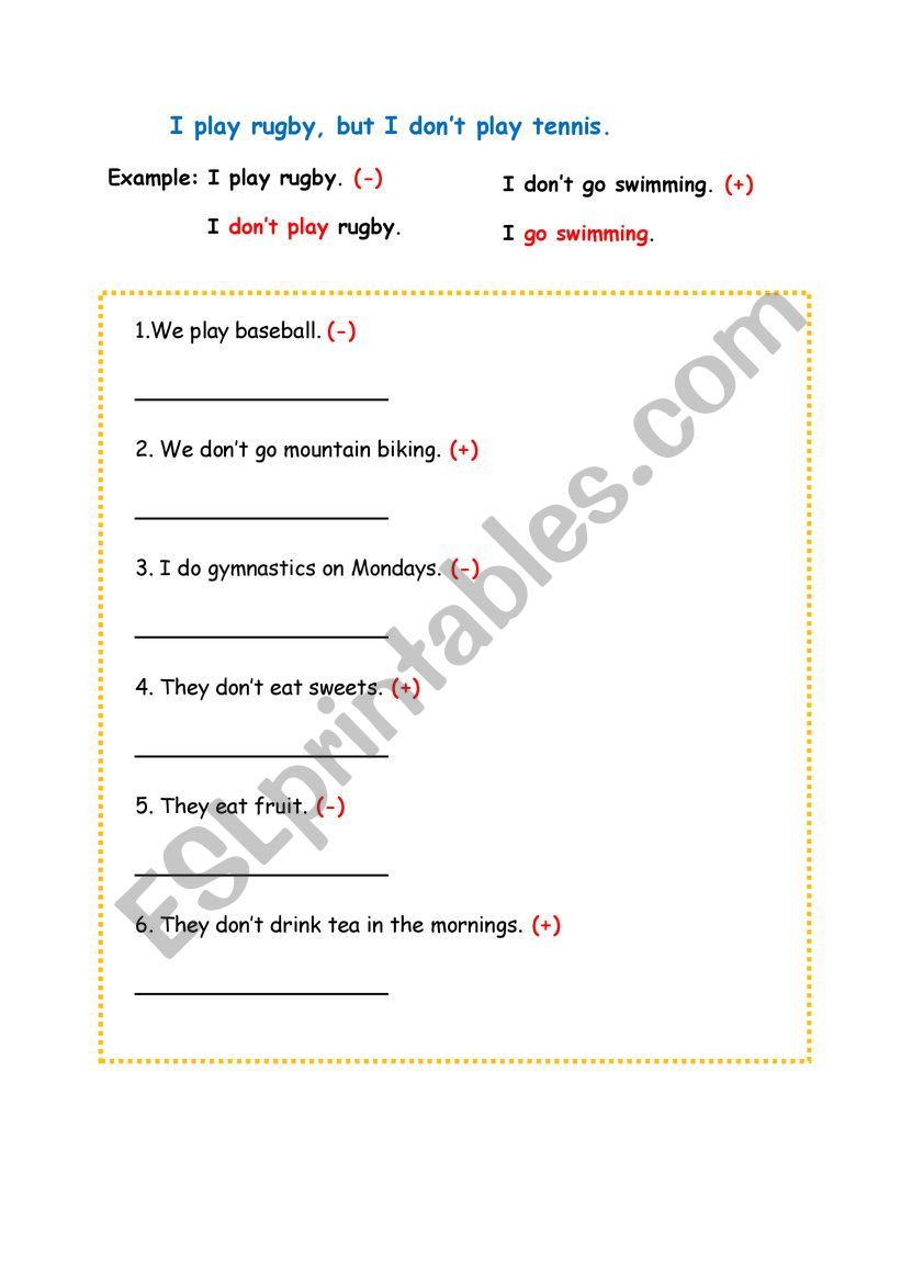 present simple worksheet