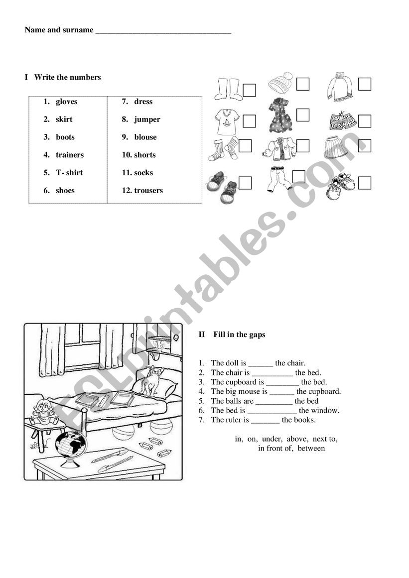 TEST worksheet