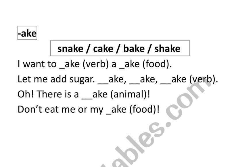 -ake worksheet