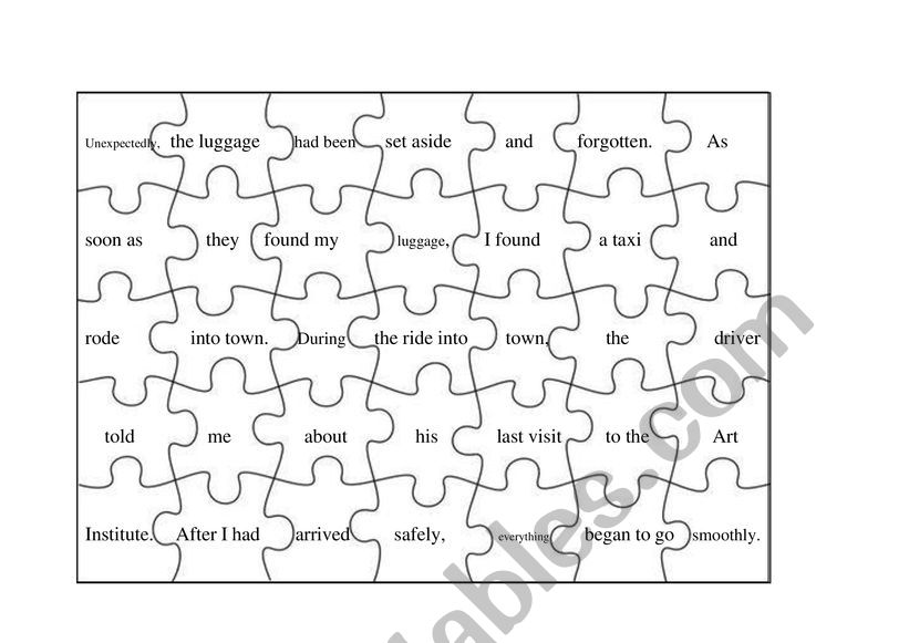 PUZZLE CONNECTORS 2 worksheet