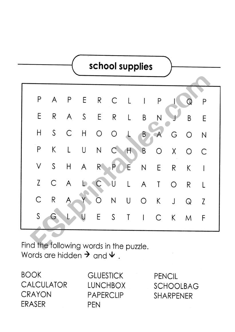 Schoo worksheet