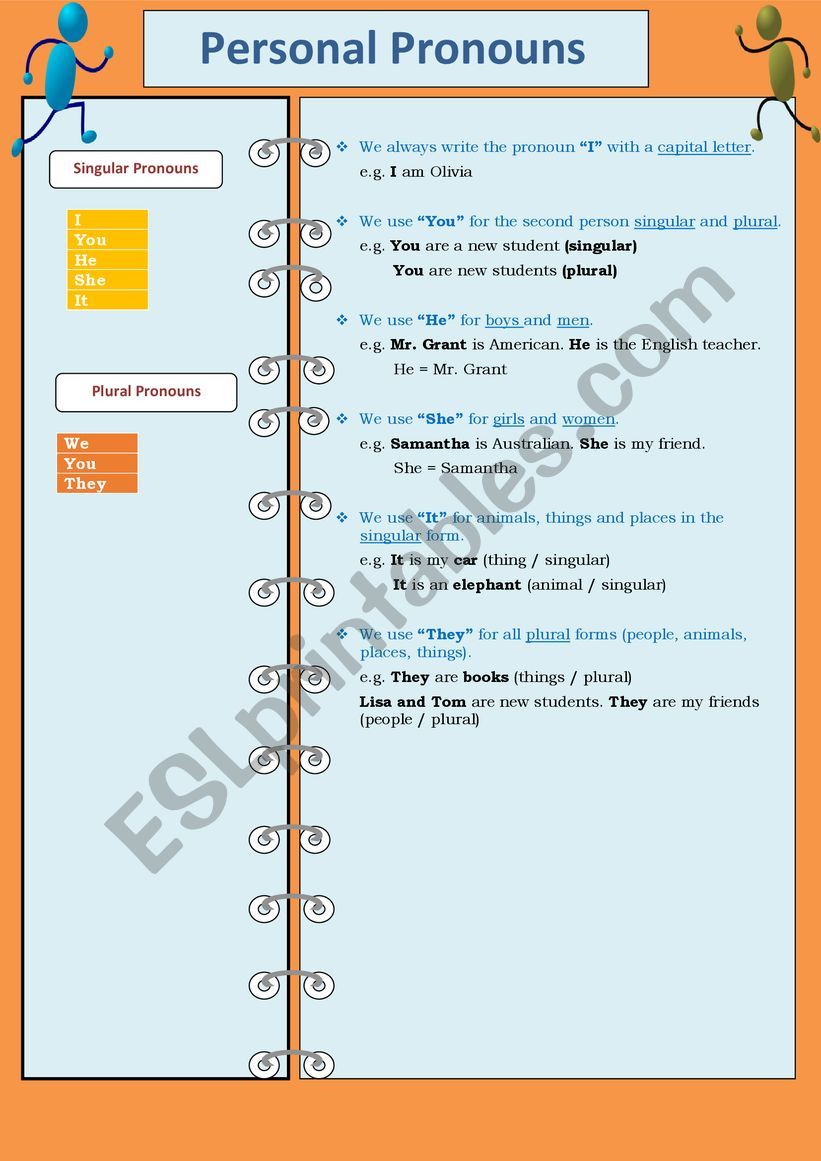 Personal Pronouns worksheet