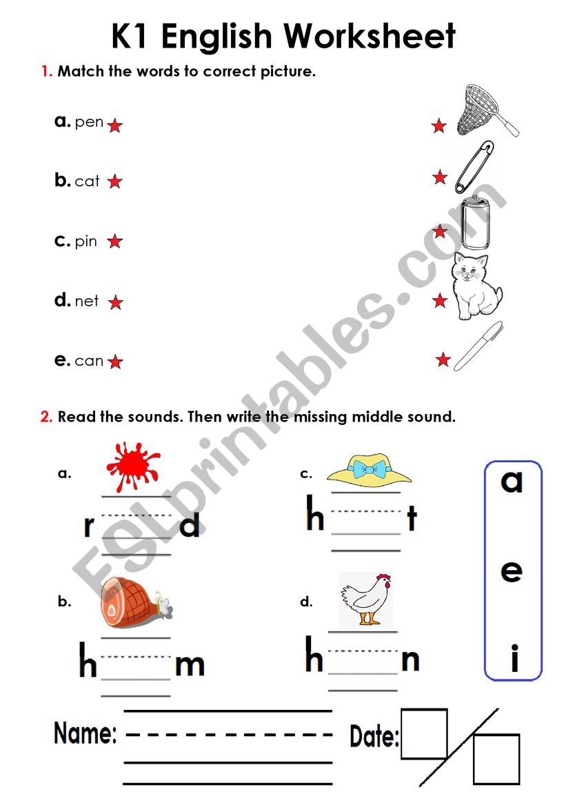 CVC worksheet