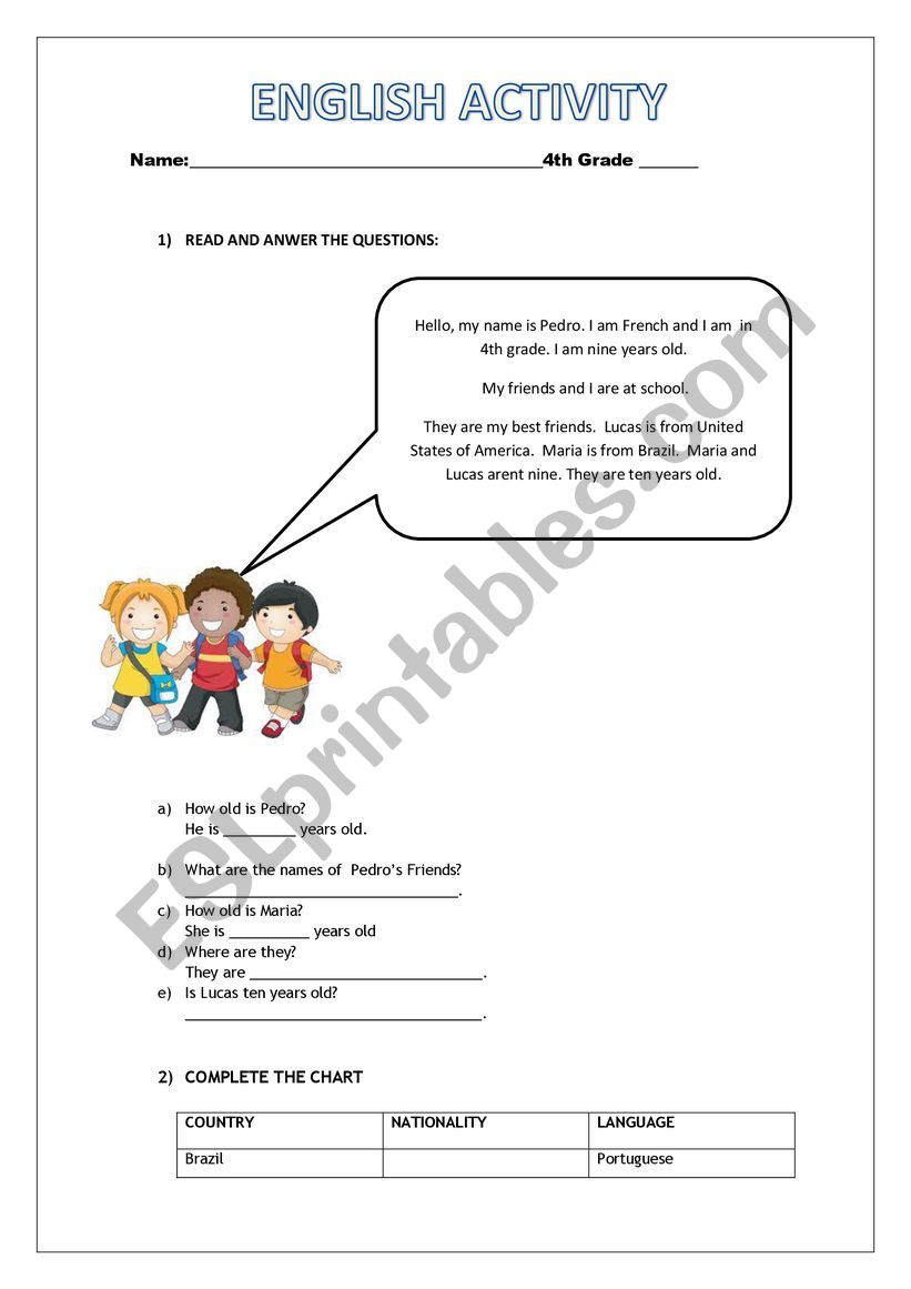 ENGLIS TEST  worksheet