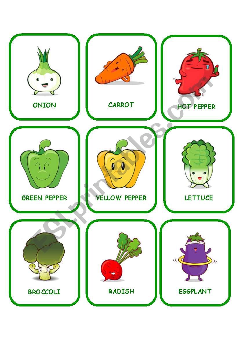 VEGETABLES SET worksheet