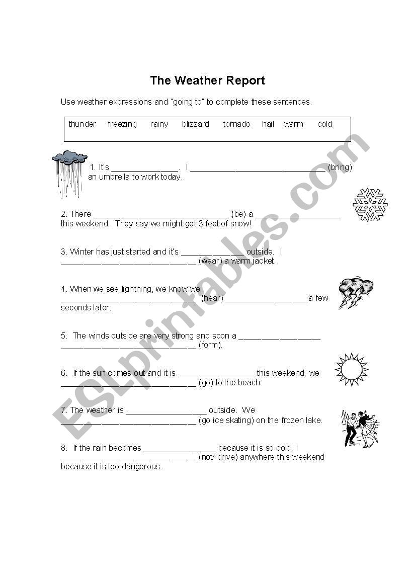 Weather Report worksheet