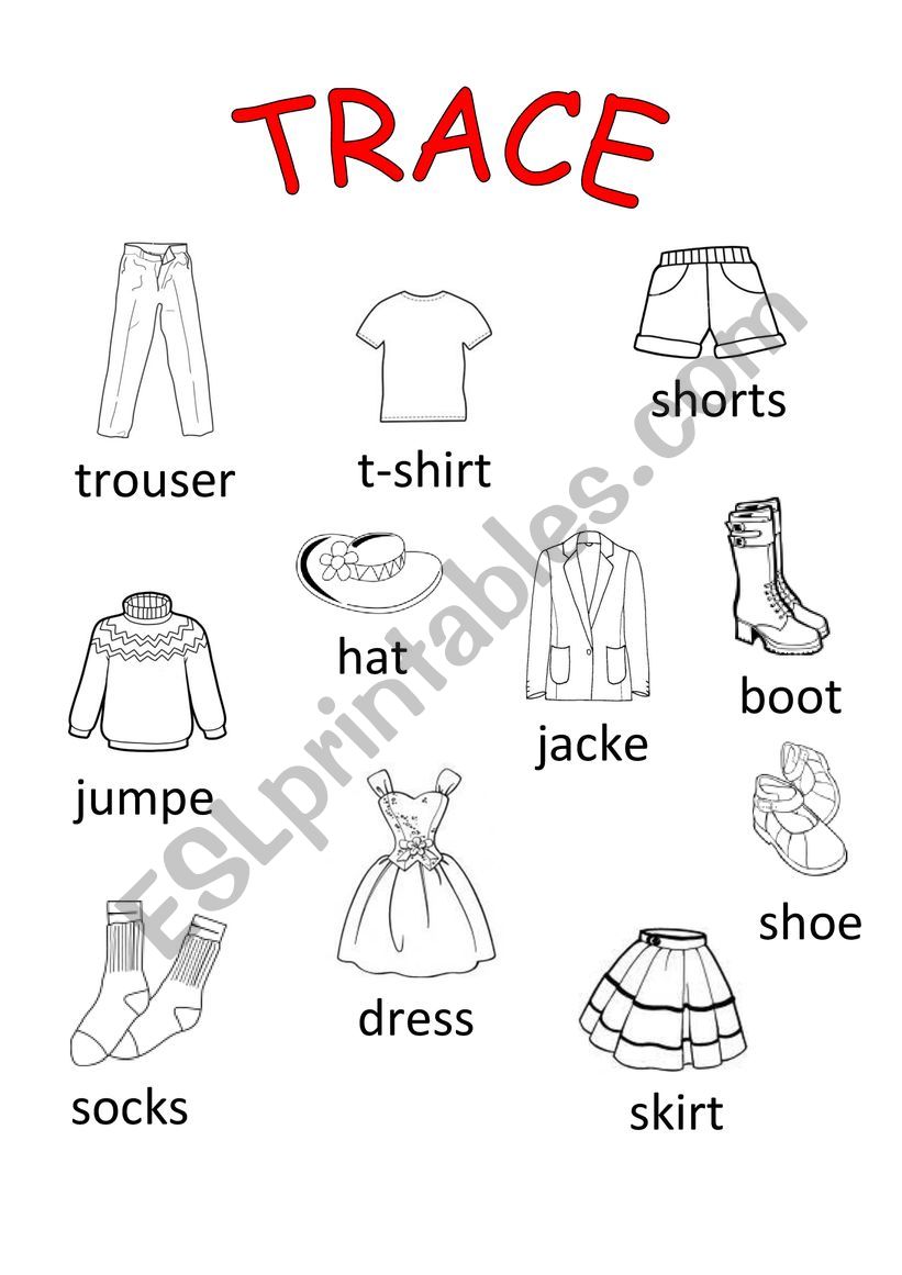 Trace the words - ESL worksheet by romer