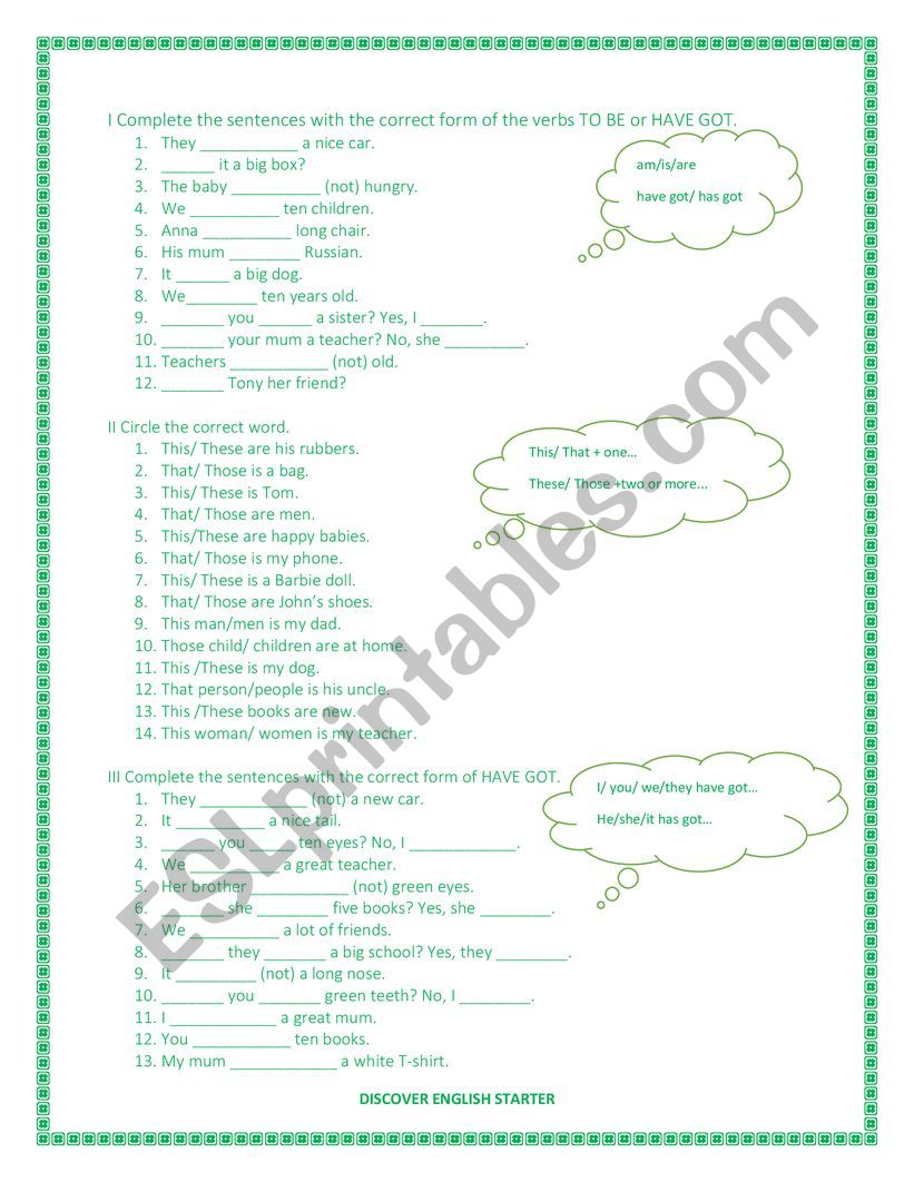 Basic mix 4 worksheet