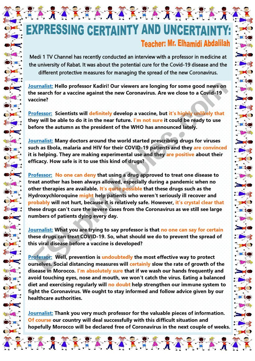 CORONAVIRUS CERTAINTY UNCERTAINTY