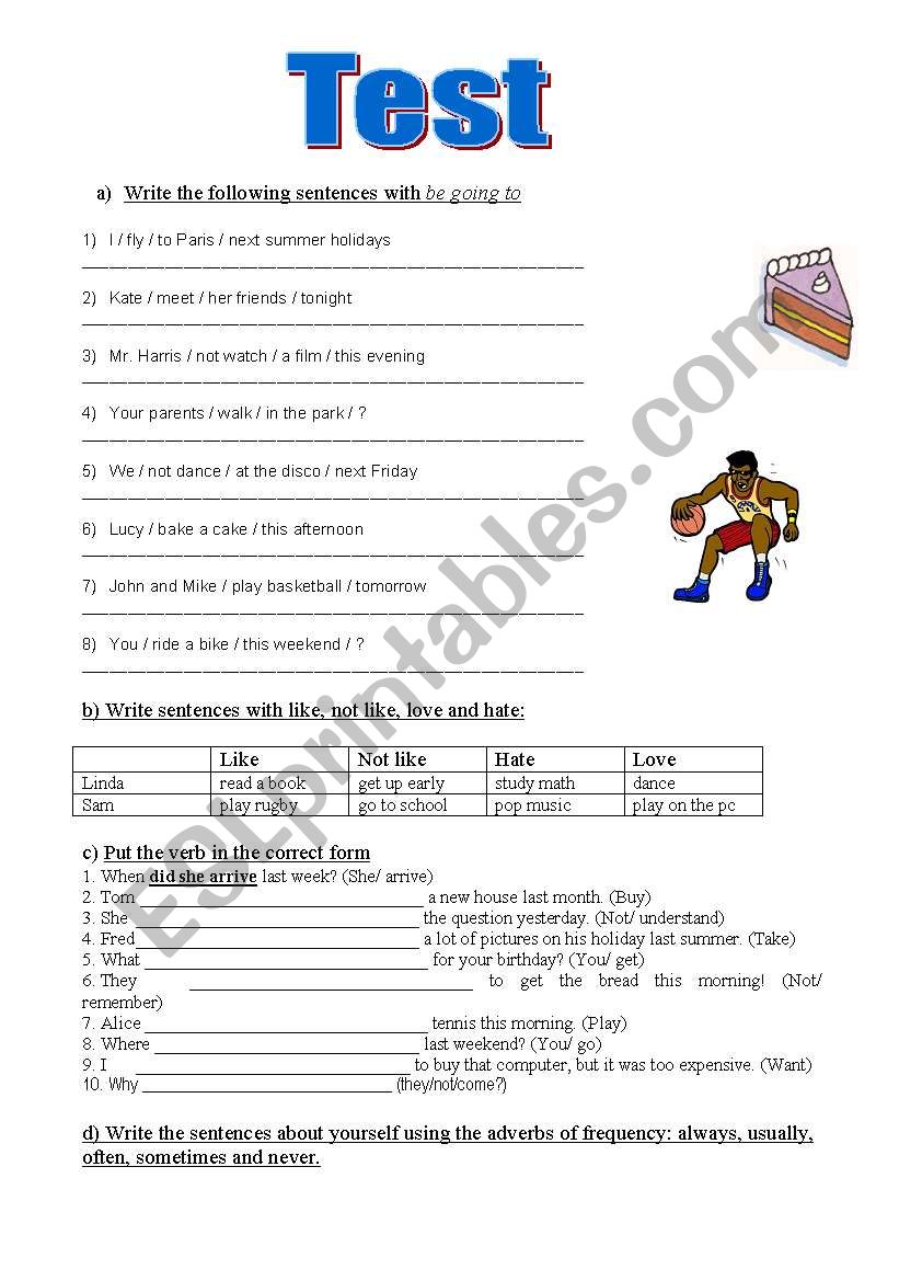 Test worksheet