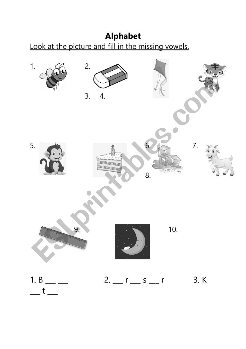 vowels worksheet