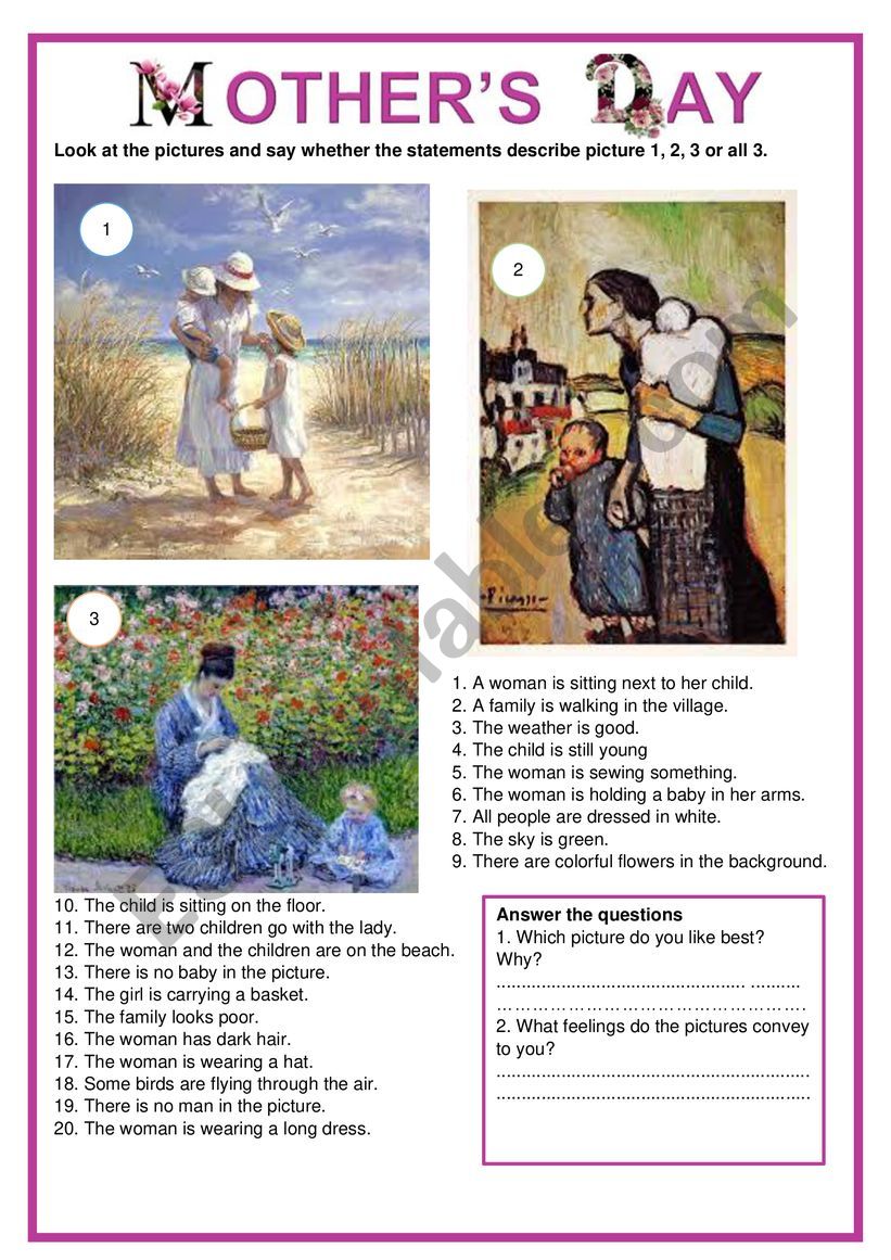 Picture description - Mothter�s Day