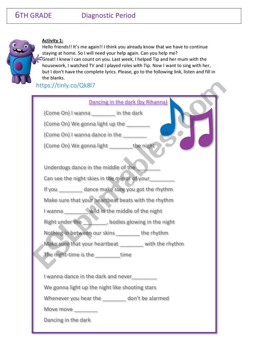 movie Home worksheet