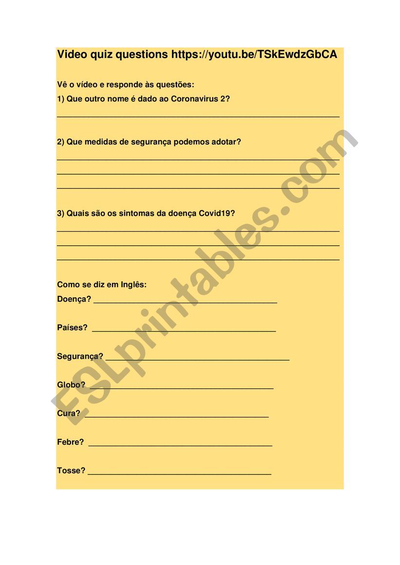 Measure to defeat Covid-19 worksheet