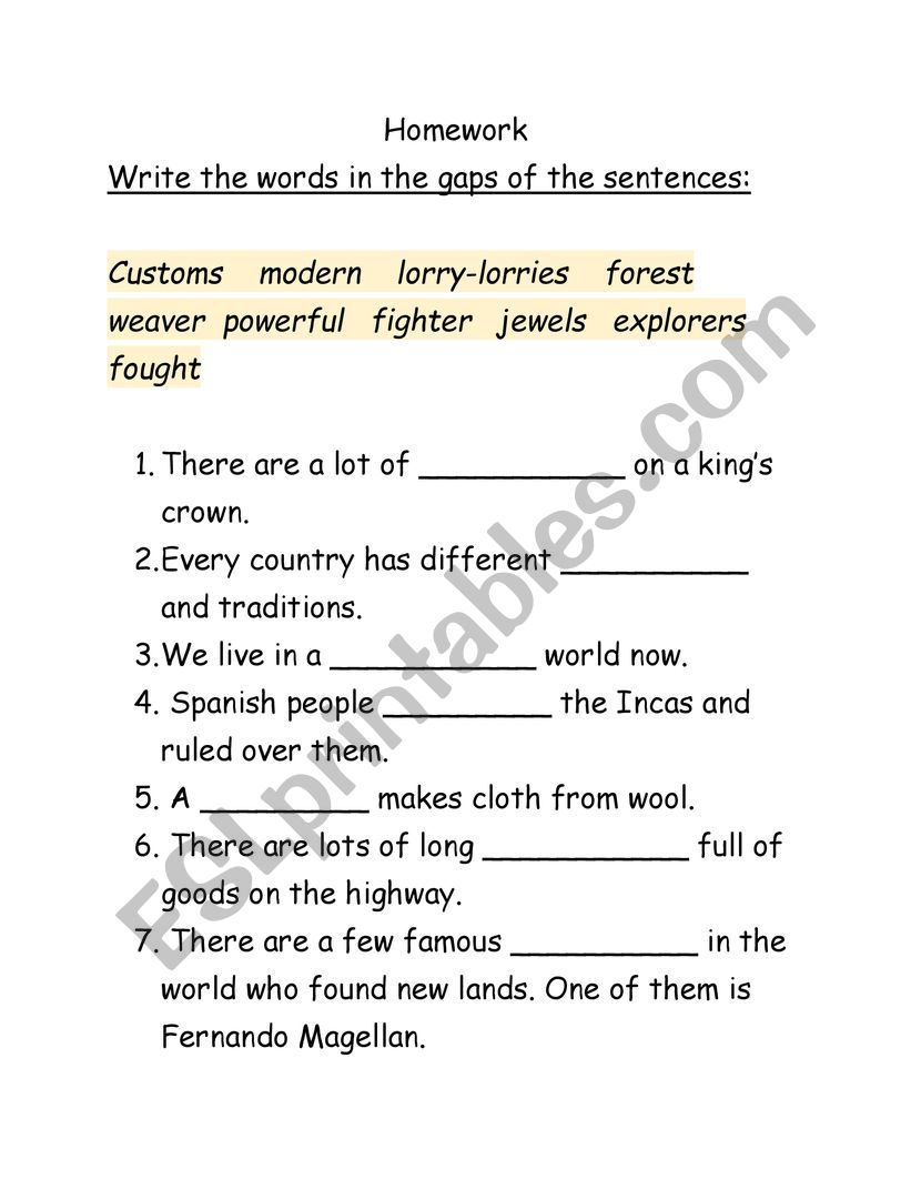 Vocabulary Unit 7 English World 4