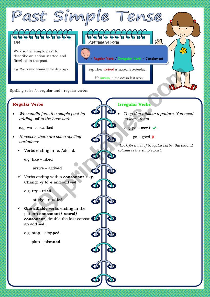 Past Simple Tense: Affirmative Form