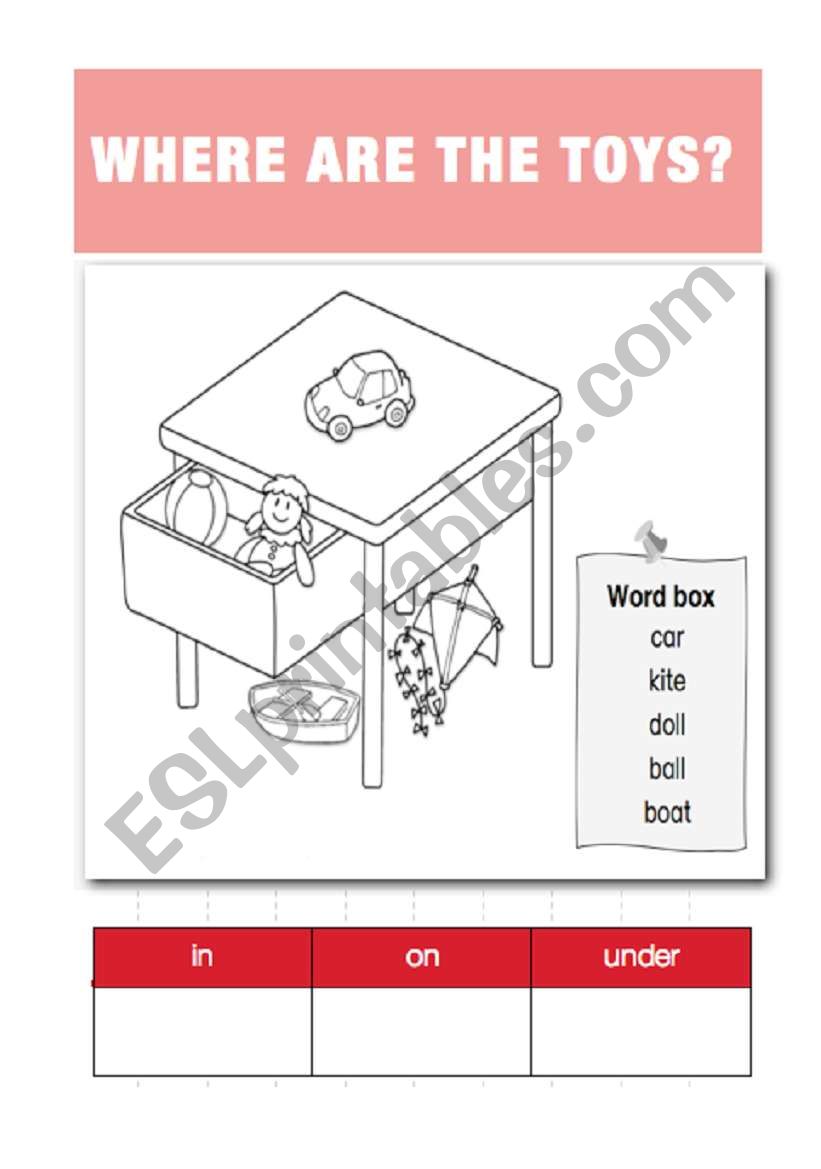 where are the toys worksheet