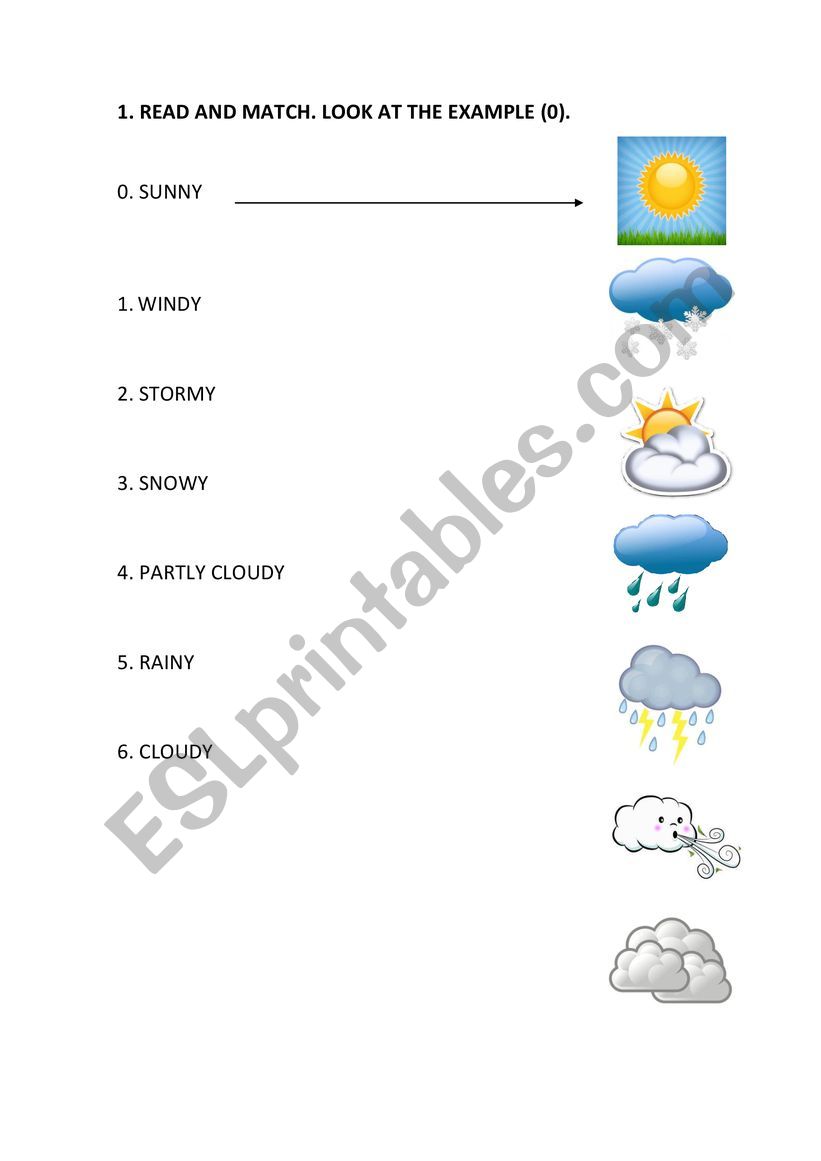 THE WEATHER worksheet