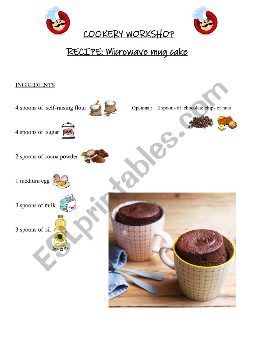 Cookery Workshop worksheet