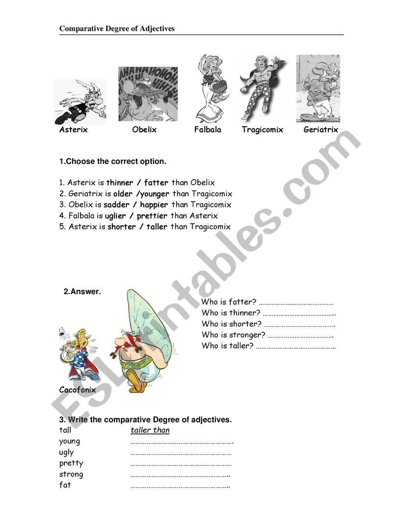 Comparative Degree of Adjectives