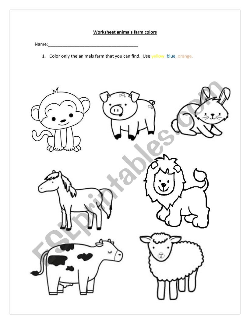 Animals Farm worksheet