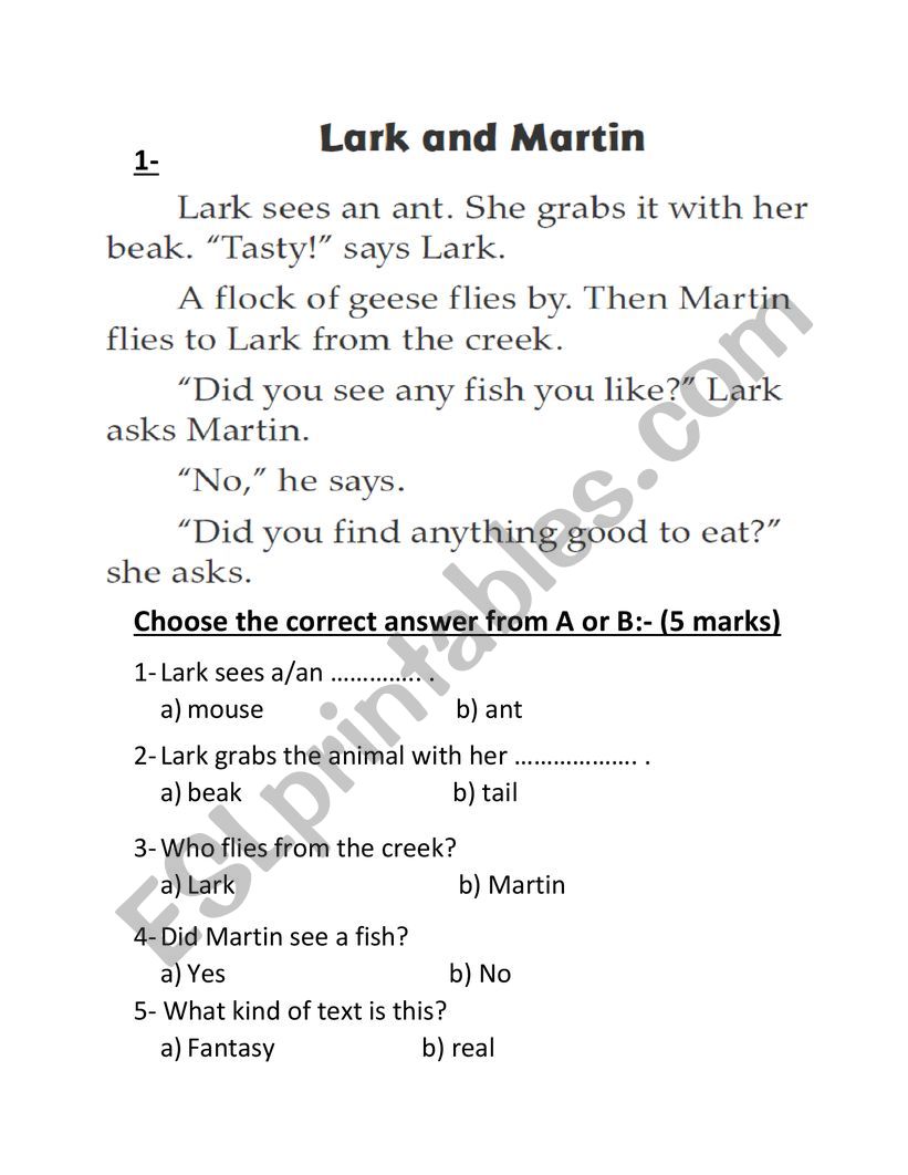 quiz worksheet