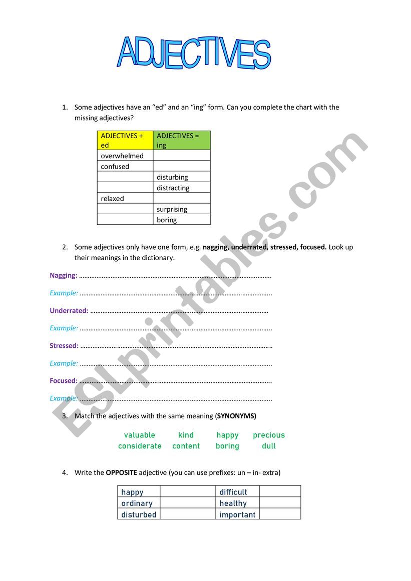 Vocabulary + TED Talk worksheet