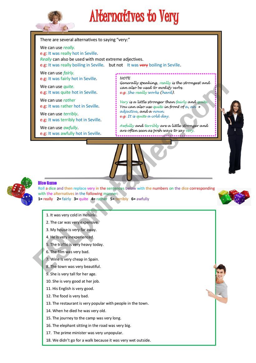 Alternatives to Very worksheet