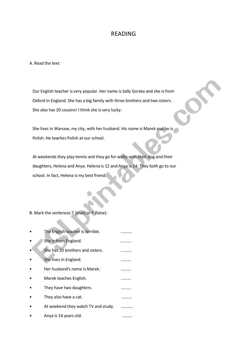 PRESENT SIMPLE  worksheet