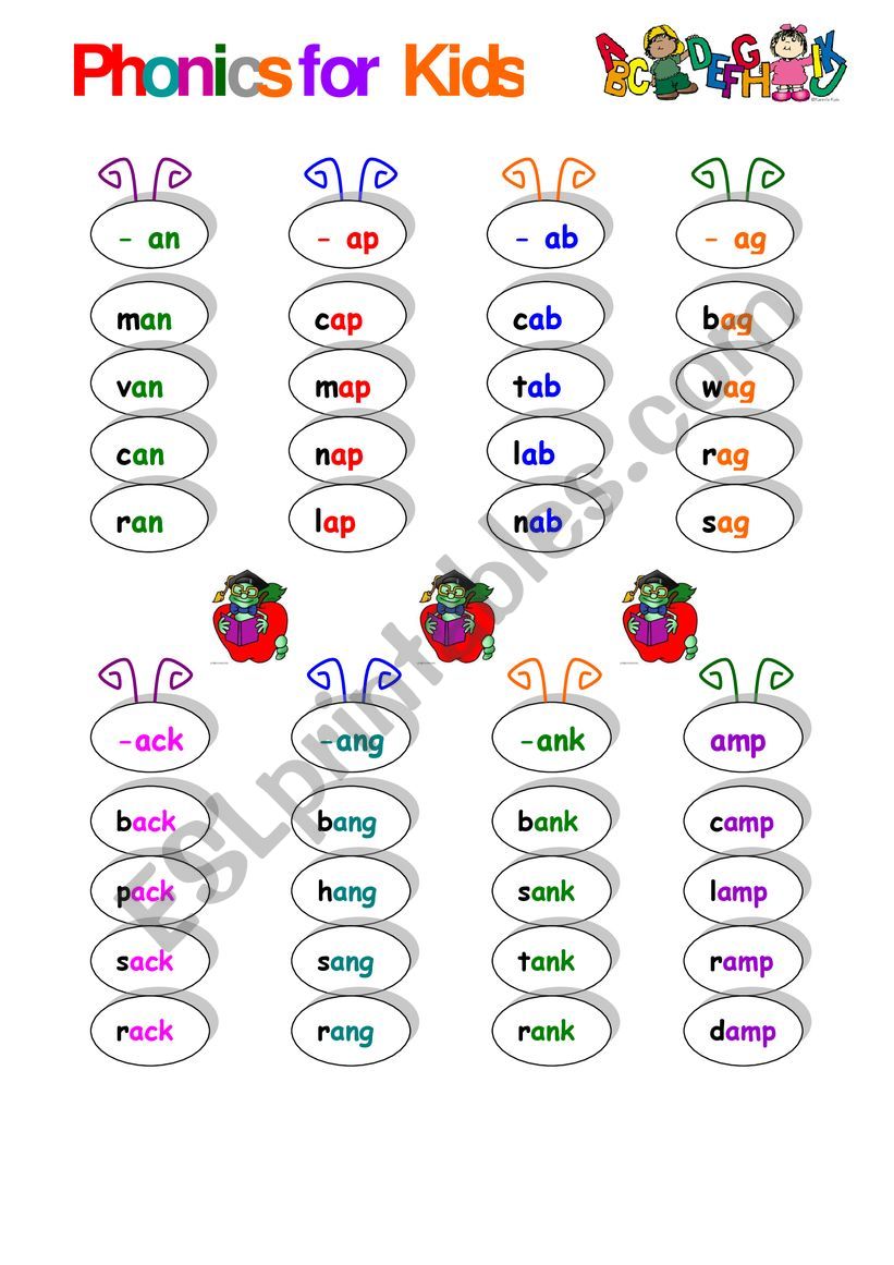 Phonics for kids 1 worksheet