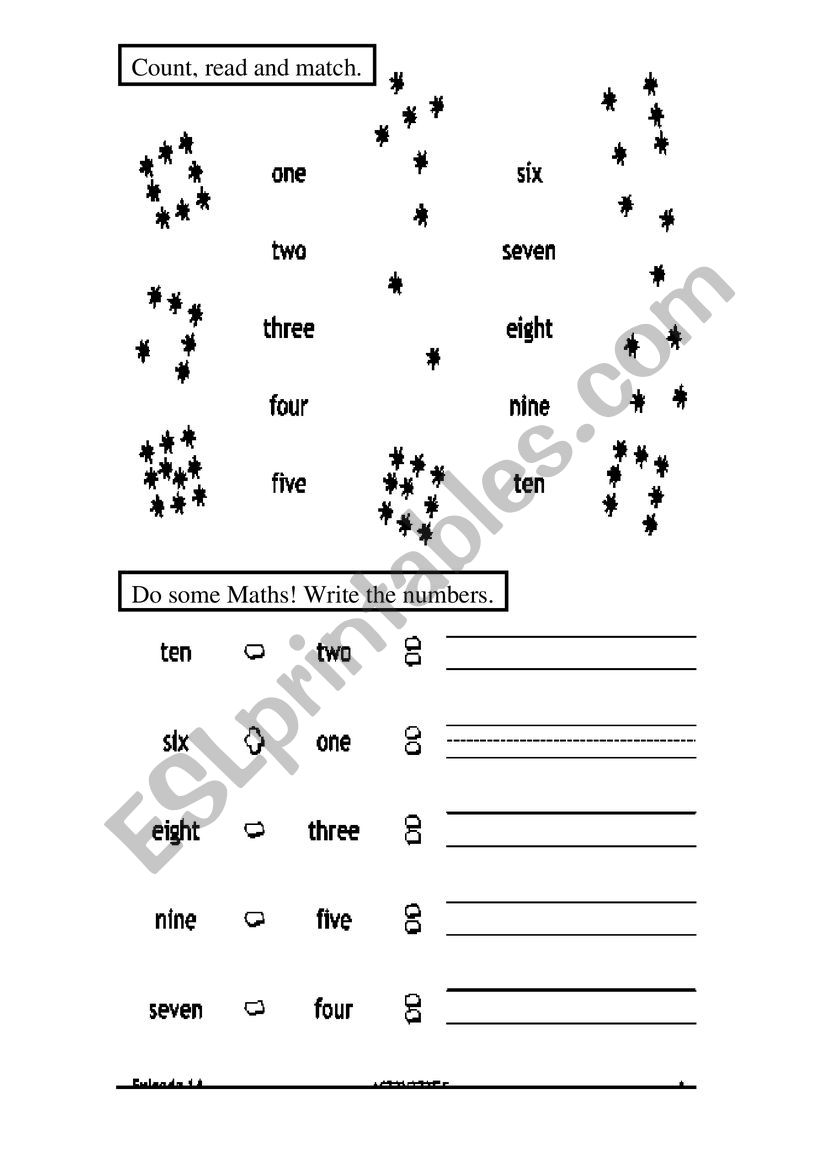Numbers pratice  worksheet